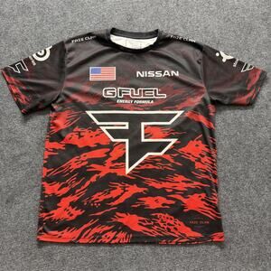 FaZe Clan Jersey Mens Large Black Red Pro ESports H4X Bizzle 26 G FUEL Nissan